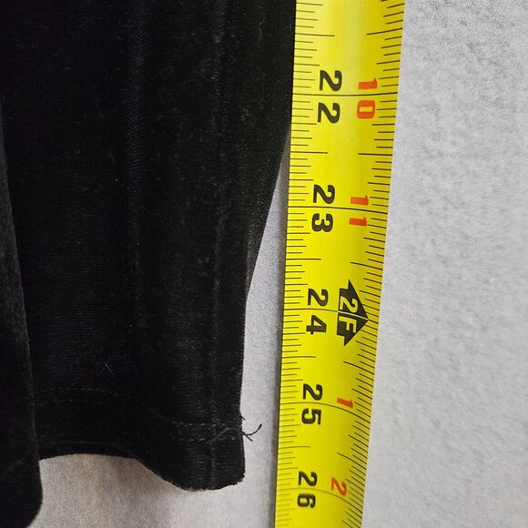 Eileen Fisher Women's L Velour Stretchy Pants Black Velvet Pull-On Pant Ankle - Picture 6 of 6